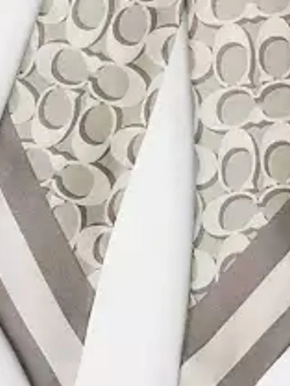 CoachSignature Silk Skinny Scarf in Bone/BNWT